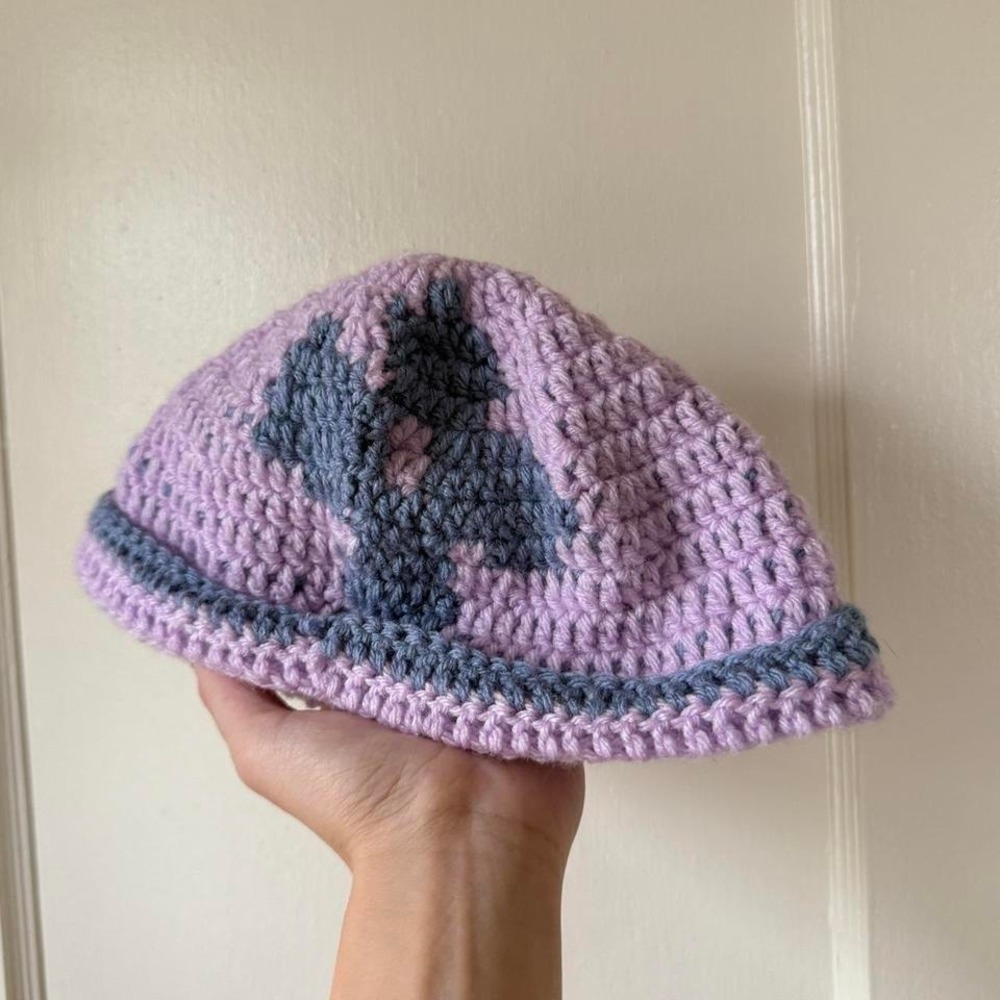 Handmade crochet knit hat beanie